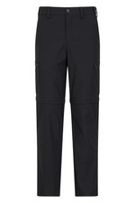 Mountain Warehouse Trek Mens Long Convertible Trousers Zip Off Hiking Pants