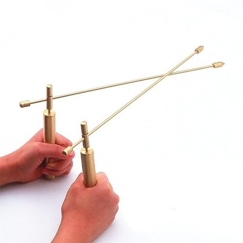 2pcs copper dowsing rods - copper,