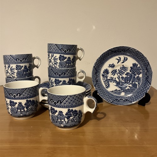 Willow pattern cups - willow,