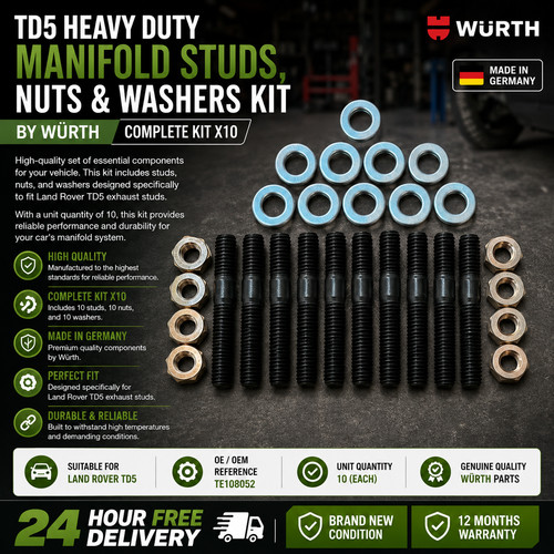 Td5 heavy duty manifold studs - manifold,