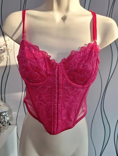 Primark pink lace longline - pink, bra