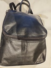 Jobis Leather Backpack Rucksack Bag Black 