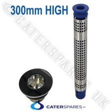 300mm COMMERCIAL SINK WASTE PLUG AND STRAINER KIT 87MM FLANGE 48MM DRAIN OUTLET 