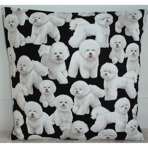 Bichon frise cushion cover - bichon,