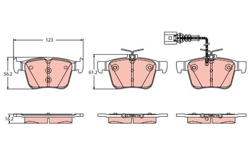 Fits trw gdb2358 brake pads - trw,