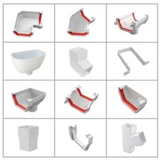 White Square 114mm Guttering &