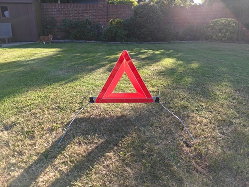 Halfords warning triangle - warning,
