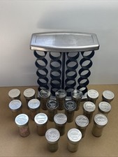 Old Thompson Spice Herb Rack With 20 Glass Jars Oxnard CA See Description