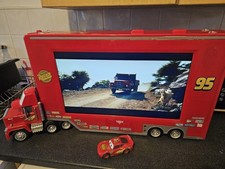 Disney Lightning McQueen Mack Truck 18.5" TV Television DVD Player Plus Remote