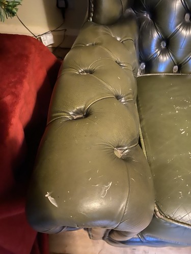 Queen anne green leather - queen,