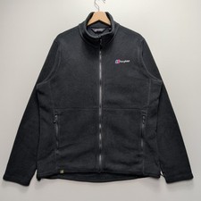 Berghaus Men's Fleece Jacket Black Size XXL Full Zip Outdoor Hiking Casual Warm