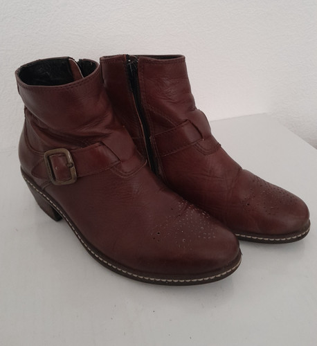 Wolky brown leather zip - leather, and
