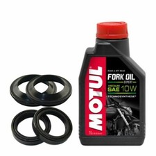 Fork Oil Seals + Motul Oil Kawasaki KX 80 R 1991