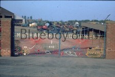 35mm Slide 1980's Frithville Lincolnshire iron Gates To Machinery Yard 1980's 