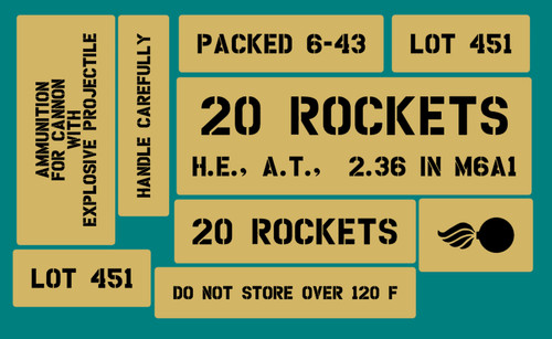 Bazooka rocket stencil - bazooka, 20