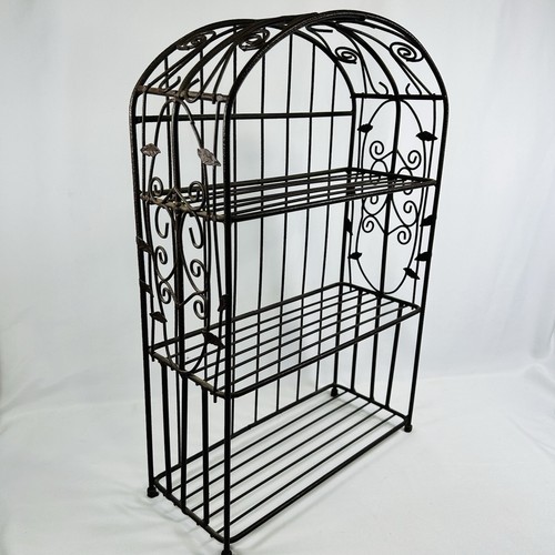 Vtg wrought iron tier mini - wrought,