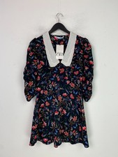 ZARA Navy Floral Mini Dress