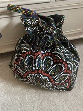 Vintage Beaded Draw String