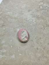 Resin Cameo Brooch Pink For Women And Collectable