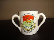 Vintage Gemma Crested China Three Handled Cup -  Monifieth Crest 