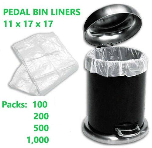 Pedal bin liners white - bin, white/clear