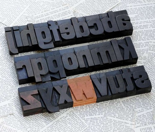 Alphabet mm letterpress - 54,