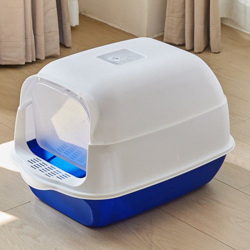 Large jumbo hooded cat pan - hooded,