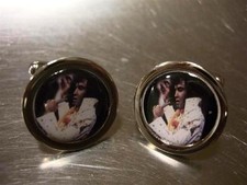 ELVIS PRESLEY CHROME FINISH CUFFLINKS