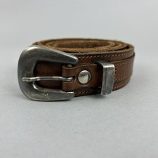 Vintage Brown Leather WesternCowboy Classic Belt Size 45" End To End Long Length