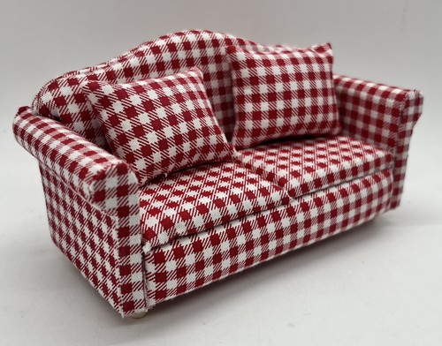 Dolls house furniture - furniture, red