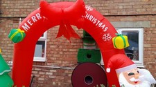 very large inflatable Christmas decoration outdoor arch santa tree merry Xmas st
