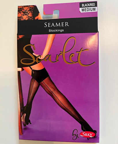 Silky seamed thigh - seamed, high