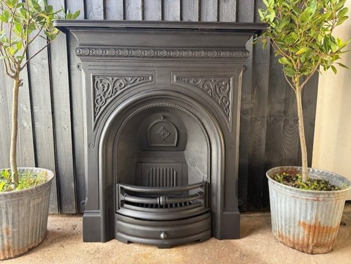 Cast iron fireplace mantle - fireplace,