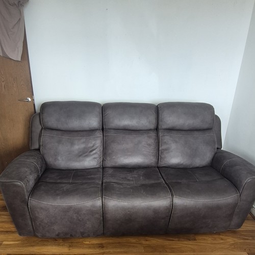 Grey leather seater - grey,