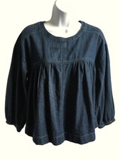 M&S indigo blue cotton denim