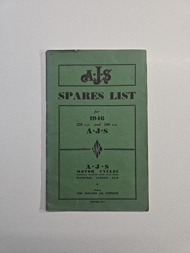1946 spares list for 350 - , cc