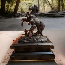 Art Deco Spelter Marble Plinth