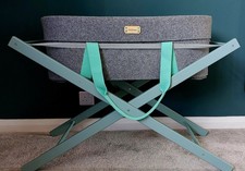 Mokee WoolNest Moses Basket with Stand, Mattress, and 3 Sheets