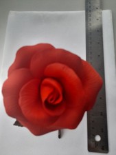 Boehm of Malvern England Ltd - Deep Red ' Burning Love' Porcelain Rose