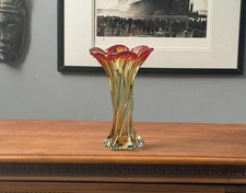 Large Handmade Art Glass Vase