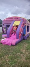 12ft X 15ft Princess Themed Bouncy Castle With Slide Indoor Outdoor