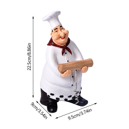 Cute chef statue - chef,