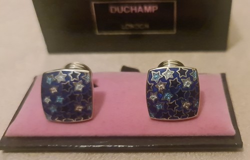 Blue with multi coloured - blue, stars