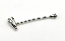 Rare antique miniature sterling silver pipe, Churchwarden style 