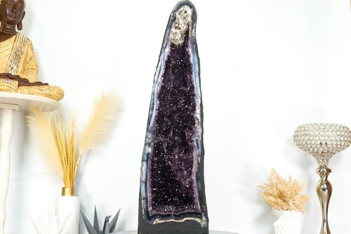 Tall deep purple amethyst - deep,