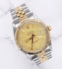 Rolex Datejust Mens 36mm 16233 - Factory 'Linen' Dial Box & Papers - MINT!