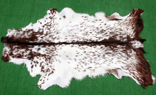 Luxury goat hide rug - hide, on