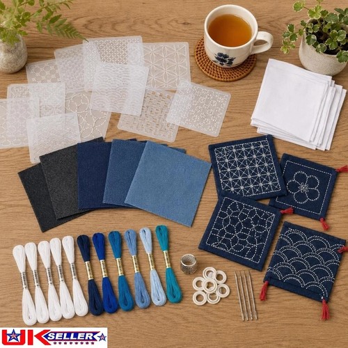 Sashiko stencil kit 45pcs - sashiko,