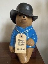 Paddington Bear Money Box Cheltenham And Gloucester Building Society With Tag
