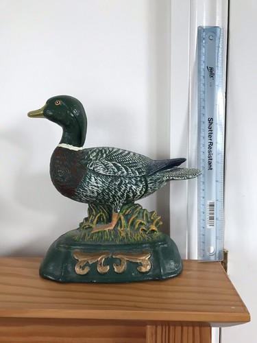 Cast iron duck door stop - cast,